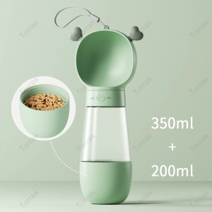 Torras 2-in-1 Pet Water Bottle and Food Bowl for Dogs – Ideal for Travel and Outdoor Adventures