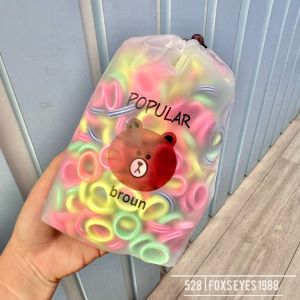 (Đầy túi) Túi Dây Rút 100g (Khoảng 500 cái) Dây Buộc Tóc Cho Bé Sợi Nhỏ 1-15cm Màu Sắc Đơn Giản