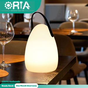 ORIA LED lampu meja sisi katil cahaya malam mudah alih lampu kawalan jauh boleh dimalapkan dengan warna RGB berubah 6 tahap kecerahan cahaya boleh dicas semula USB untuk bilik tidur ruang tamu restoran perkhemahan