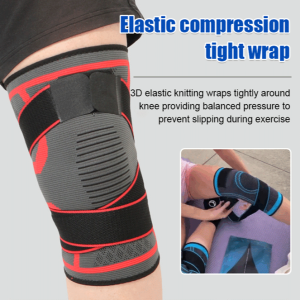 Sports Compression Knee Brace for All Seasons  Outdoor Enthusiasts  Cycling  Running  Basketball  Fitness  Weightlifting  Hiking  Adjustable Support Straps