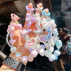 [COD] Laogeliang ห่วงโซ่คล้องโทรศัพท์มือถือป้องกันการสูญเสียการสร้างบล็อกรักโบว์จี้ลูกปัดพวงกุญแจกระเป๋าแขวนตกแต่ง