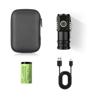 Đèn pin mini cầm tay siêu nhỏ siêu sáng tỏa S450X vỏ nhôm chống nước IPX7 có móc gài nam châm tiện dụng