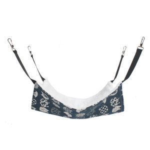 Reversible Cat Hanging Hammock Soft Breathable Pet Cage Hammock with Adjustable Straps and Metal Hooks Double-Sided Hanging Bed for Cats Small Dogs Rabbits