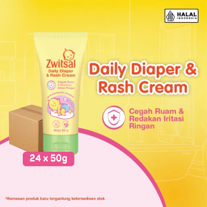 Zwitsal Baby Daily Diaper Cream Tube 24x50gr [Karton] - Krim Ruam Popok Bayi