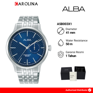 Jam Tangan Pria Alba Prestige A5B003X1 Blue Dial Stainless Steel Strap