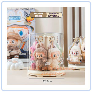 【DAILY ESSENTIAL】 Rotating Figurine Display Case - Manual / Rechargeable