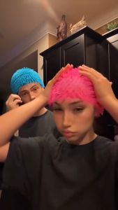Fun Sea Urchin Funny Swimming Cap Silicone Hats Stinky Ball Swim Accessories for Men Women Young Waterproof Swimwear Beach Party