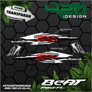 STRIPING STIKER STICKER TRANSPARAN UV BEAT FI ICON TAHUN 2013-2014-2015 CUSTOM DESAIN - KODE SBFI-UV - 420 Design
