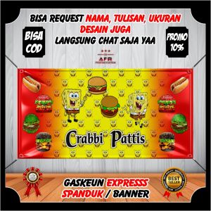Spanduk Banner Backdrop Crabby Patti - Banner Bener Jualan Craby Pati Viral Kekinan Desain