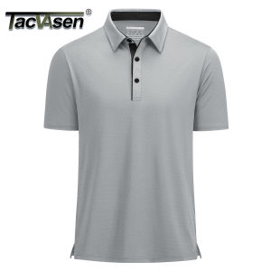 TACVASEN dành cho nam giới Áo sơ mi chơi gôn khô vừa vặn Polo ngắn tay áo giữ ẩm Hiệu suất tương phản Áo sơ mi cổ áo cho công sở Thể thao giản dị 2026
