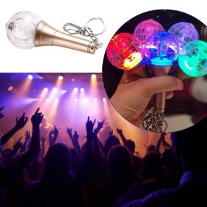 Handy LED Small Lightstick Keyring Colorful Flashing Pendant Keychain Charm Essential Fans Support Accessory