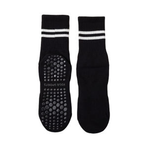 Long Yoga Socks With Grip Anti-slip Sports Socks Pilates Socks Dance Fitness Training Socks For Women Home House Floor Socks Cotton Stocking