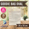 (20 PCS) Tas Spunbond Goodie Bag Oval 25x35 cm / Tas Souvenir Tebal / Tas Kain Polos BISA DISABLON. 
