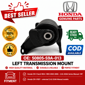 Transmission Mount 50805-S9A-013 Left Engine Support for Honda CR-V Gen 2 2002-2006
