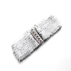 Sabuk Ikat Pinggang Wanita Gemerlap Belt Payet Belt Dress Korea Wanita Obi Sabuk Ikat Pinggang Elastis Wanita
