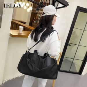 IELGY Túi Messenger Màu Trơn Tiện Lợi Tách Biệt Khô Và Ướt Cho Nữ