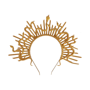 Medusas Mũ sắt rắn vàng vương miện thần thoại trang phục phụ kiện thời trang cho hợp thời trang phụ nữ đồ dùng cho bữa tiệc Halloween