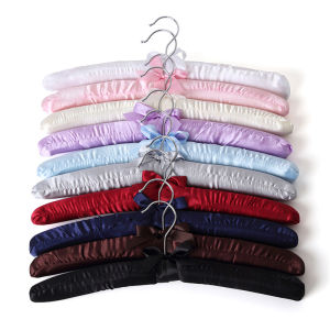 Ginca 1 PCS Thickened Hanger Boutique Sponge Satin Coat Support Core Silk Hanger Wedding Dress Bride Pants Coat Jeans