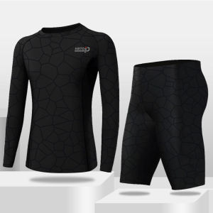 【Mermaid Swimsuit】Swimming suit 泳衣 Mens swimwear Short swimming trunks Two piece set Swimwear New large size Imitation shark skin 泳装男 Quick drying sun protection Long sleeved swimsuit Ship within 48 hours