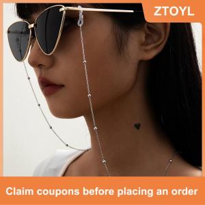 【ZTOYL】 Fashion Metal Multifunction Glasses Beaded Glasses Chain Girl Summer Beads Hangs Mask Strap Handmade Necklace Sunglasses Lanyard