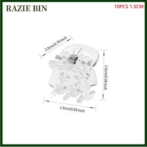 RAZIE BIN 10Pcs Lot Hair Claw Clips for Women 1.0 1.5cm Small Black Brown Transparent Plastic Mini Claws Kids Hair Styling Accessories