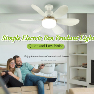 [HOT SALE ]Ceiling Fan Light Bedroom Modern and Simple Electric Fan Pendant Light