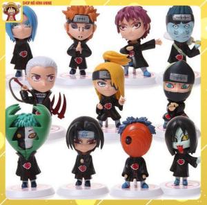 Mô Hình Naruto Bộ 11 Nhân Vật Tổ Chức Akatsuki Siêu Đẹp Cao 8cm Mô Hình Decor Trang Trí Bộ Sưu Tập Nhân Vật