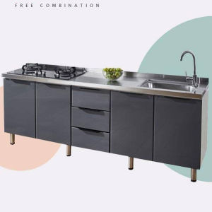 LZ-Kitchen cabinet combination cabinet stainless steel stove cabinet kitchen integrated cabinet bowl cabinet assembly household and rural cabinets
