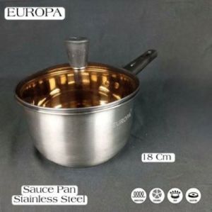 WiinieJaya Alat Masak Panci Kuah Panci Susu 18cm stainless Steel /Sauce Pan Stainless Steel High Quality Bahan Tebal Dan Sudah Termasuk Tutup Kaca