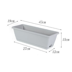 Planting vegetable pot long strip flower pot on sale household balcony indoor and outdoor planting box durable rectangular flower pot