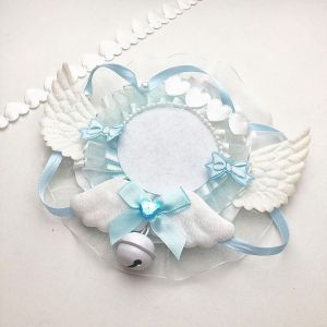 BLACKON Lace ic Anime Badge Holder Bear Heart Pins Display Base Creative Wings Ornate Ribbon Badge Flower Badge Display