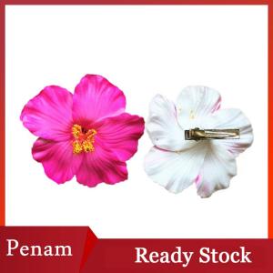 [PAM] Hawaiian Colorful Flower Hair Clip For Women Girls Romantic Bohemian Flower Side Bangs Clip BB Hair Clips Hair Accessories