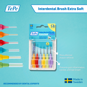 TePe Interdental Brush 6s - Mixed Pack 0.4 mm - 0.8 mm