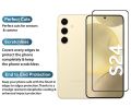 JAZZ FE Tempered USE fingerprint To Unlock - CLEAR For Samsung Ai Galaxy S24 S24FE S24+ S24Ultra S23 S23+ S22 S22+ S21 S21+ Tempered Kaca ESD+ Temperd Glass ESD + Tempred White Putih transparant Transparent Black Gores yang  CLEAR Tipis Thin 5G ULTRA Plus. 