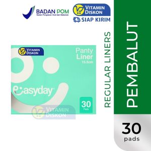 EASYDAY REGULAR LINERS ISI 30 PADS | Pembalut Wanita Katun Lembut