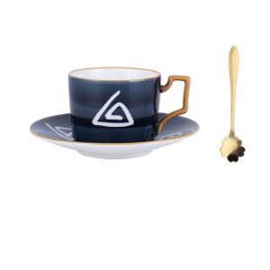 [LOCAL SELLER] Japanese Style 220ml Coffee Cup Saucer Set With Spoon Tea Cups Suite Breakfast Plate Dessert Plate Milk Mug House Warming Gift