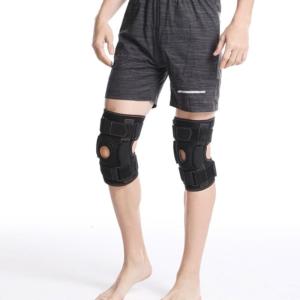 Knee Support Brace with Side Stabilizers Open Patella Support Brace Adjustable Hinged Knee Brace for Women Men Sport