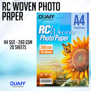 Risefully QUAFF RC Woven Photo Paper 260gsm Inkjet No Back Print Inkjet Photo Paper (20sheets)
