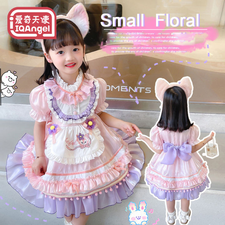 Nhà máy Bán sỉ bánh ngọt Lolita Princess Elsa váy em bé sáng bóng Váy ngắn  - Trung Quốc Trang phục của trẻ em Lolita y váy đầm sợi sáng bóng cho