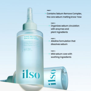 ILSO super melting sebum softener gently melts excretes and removes hardened sebum creating clean and refreshed pores.