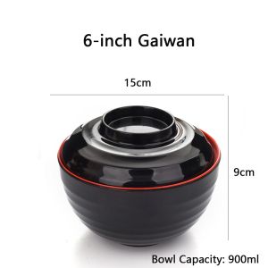 MIRELAE With Lid Miso Soup Bowl Maple Leaf Soup Container Japanese Flower Bowl Double Color Soup Bowl with Lid Dining Accessories