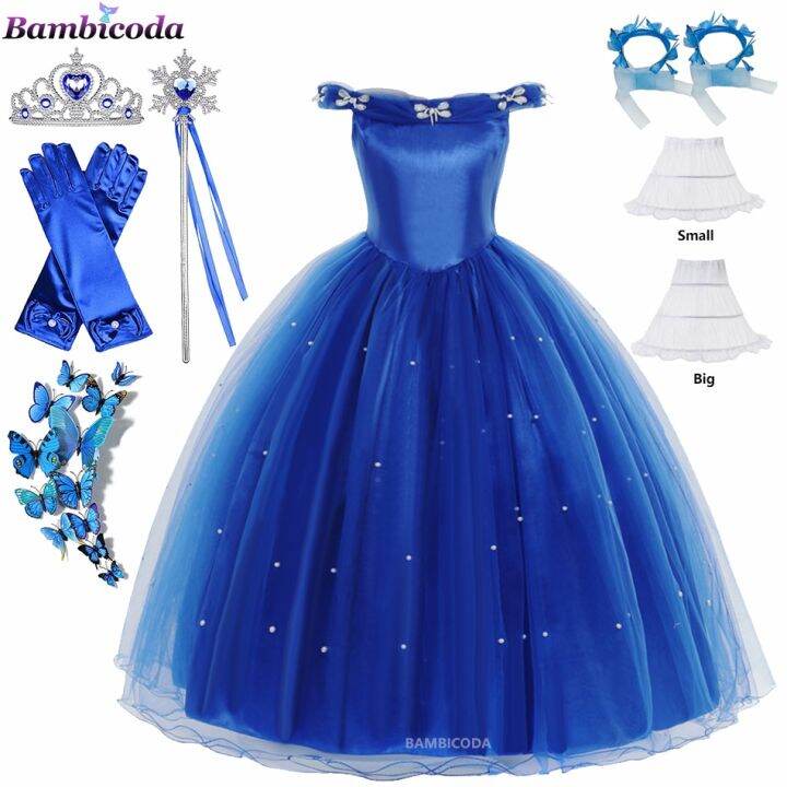 Cinderella Cosplay Costume Kids Clothes For Girls Dress Baby Girl Ball ...