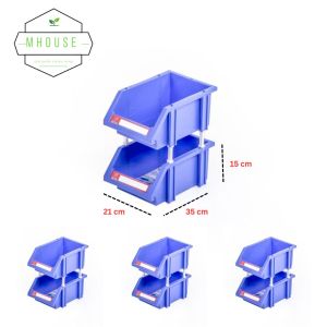 Combo 2 cặp kệ dụng cụ lớn Duy Tân Khay đựng linh kiện ốc vít bu lông kích thước 21 x 35 x 15 cm