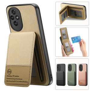 RFID Case For Honor 200 Pro 200 Lite 300 Pro 300 Ultra Finish Casing Wallet Leather Cloth Card Holder Cover