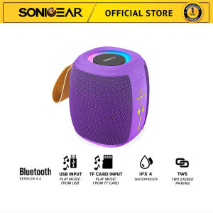 SonicGear SonicGo 5 IPX 4 Waterproof With Ambient Light System Portable Bluetooth Speaker