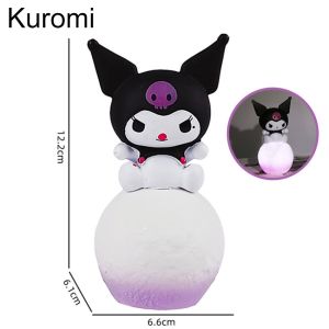 Kuromi LED Lampu Tidur Melody Cinnamoroll Hello Kitty Figure Night Light Hiasan Kamar Tidur