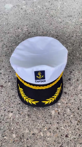 Captain Hats Adjustable White Sailors Navy Marine Admiral Baseball Caps for Yacht Theme Party Costume Performance Access