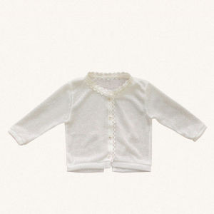 Canacana Baby Girl Knitted Cardigan Sweater Kids Long Sleeve Lace Jacket Budak Perempuan Outerwear