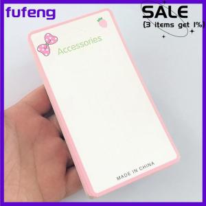 fufeng 50PCS Pink Bow Display Cards For Hair Claw Clip Paper Card Headdress Package Card Hair Decoration DIY Jewelry Package Cardboard