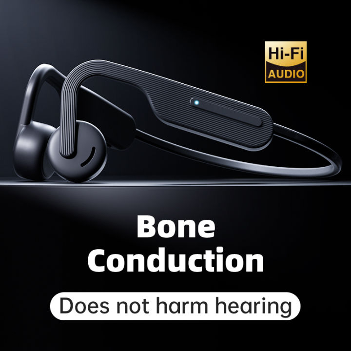 Wireless Bluetooth Headphones Earhook Real Bone Conduction Earphones